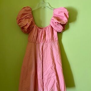 Abercrombie & Fitch Pink Puff Sleeve Dress